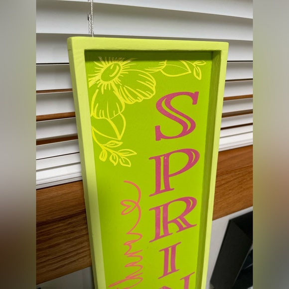 Handmade Spring Wood Wall Sign - Picture 2 of 3